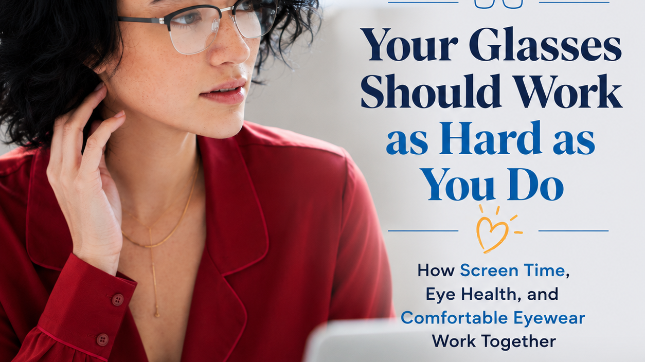How Screen Time, Eye Health, and Comfortable Eyewear Work Together