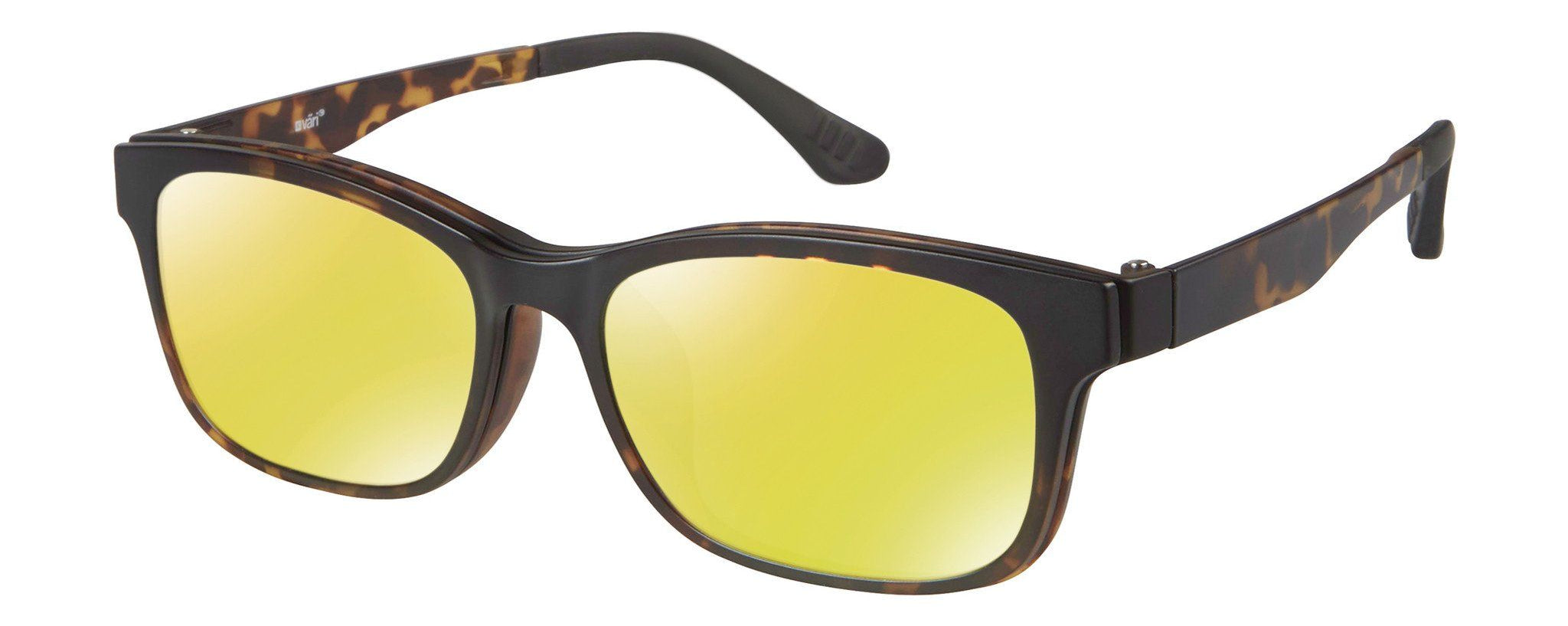 VC-1 Tortoise with Yellow Mirrored Clip | Väri Eyewear