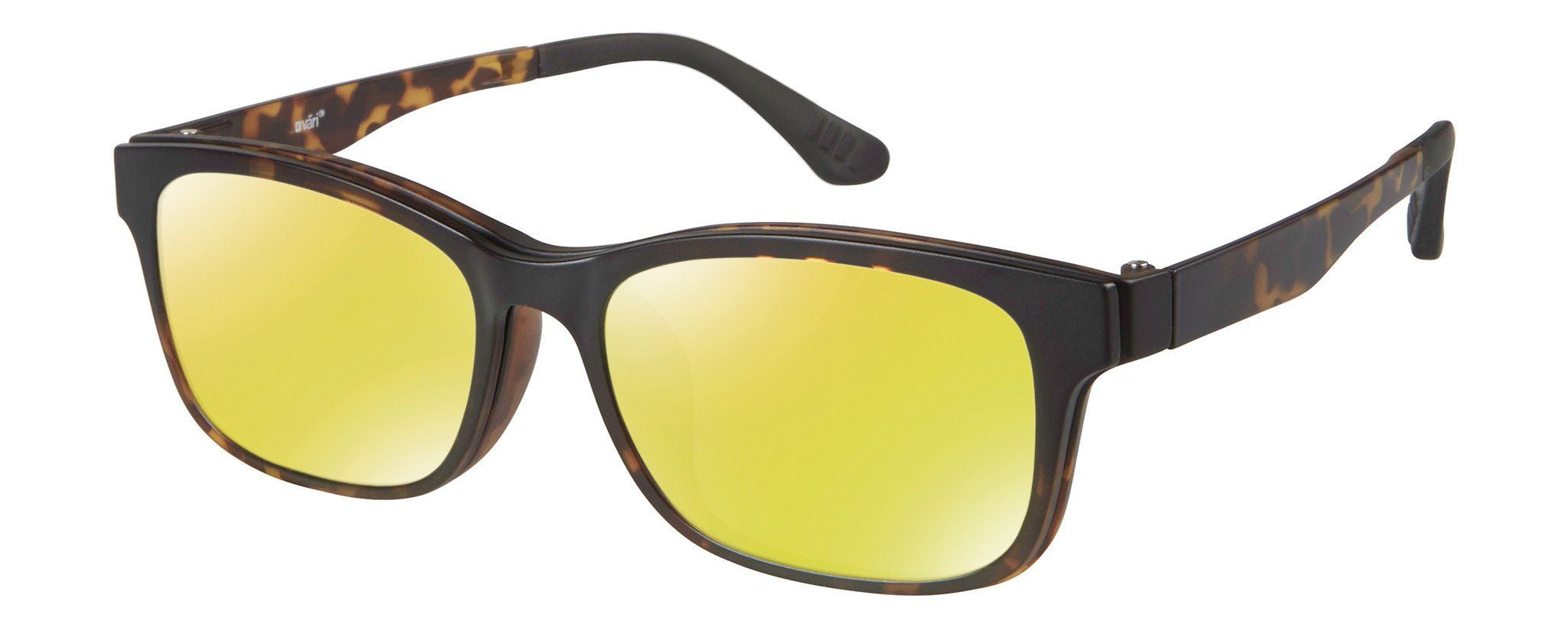 VC-1 Tortoise with Yellow Mirrored Clip | Väri Eyewear