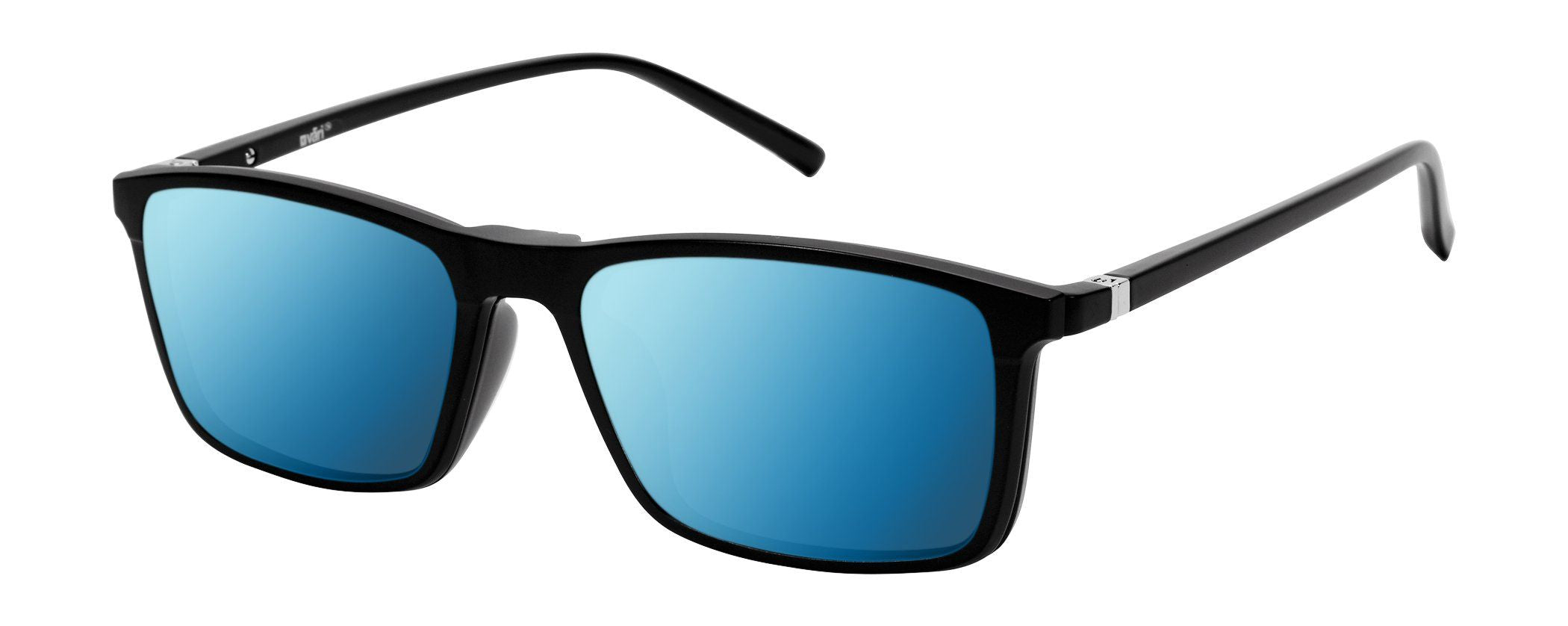 VC-3 Black with Blue Mirror Clip | Väri Eyewear