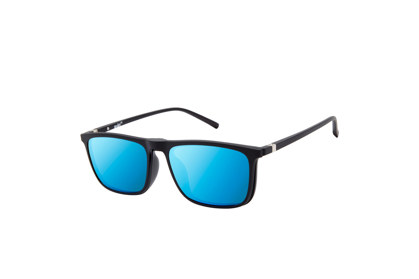 VC-4 Matte Black with Blue Mirror Clip (Wholesale) | Väri Eyewear