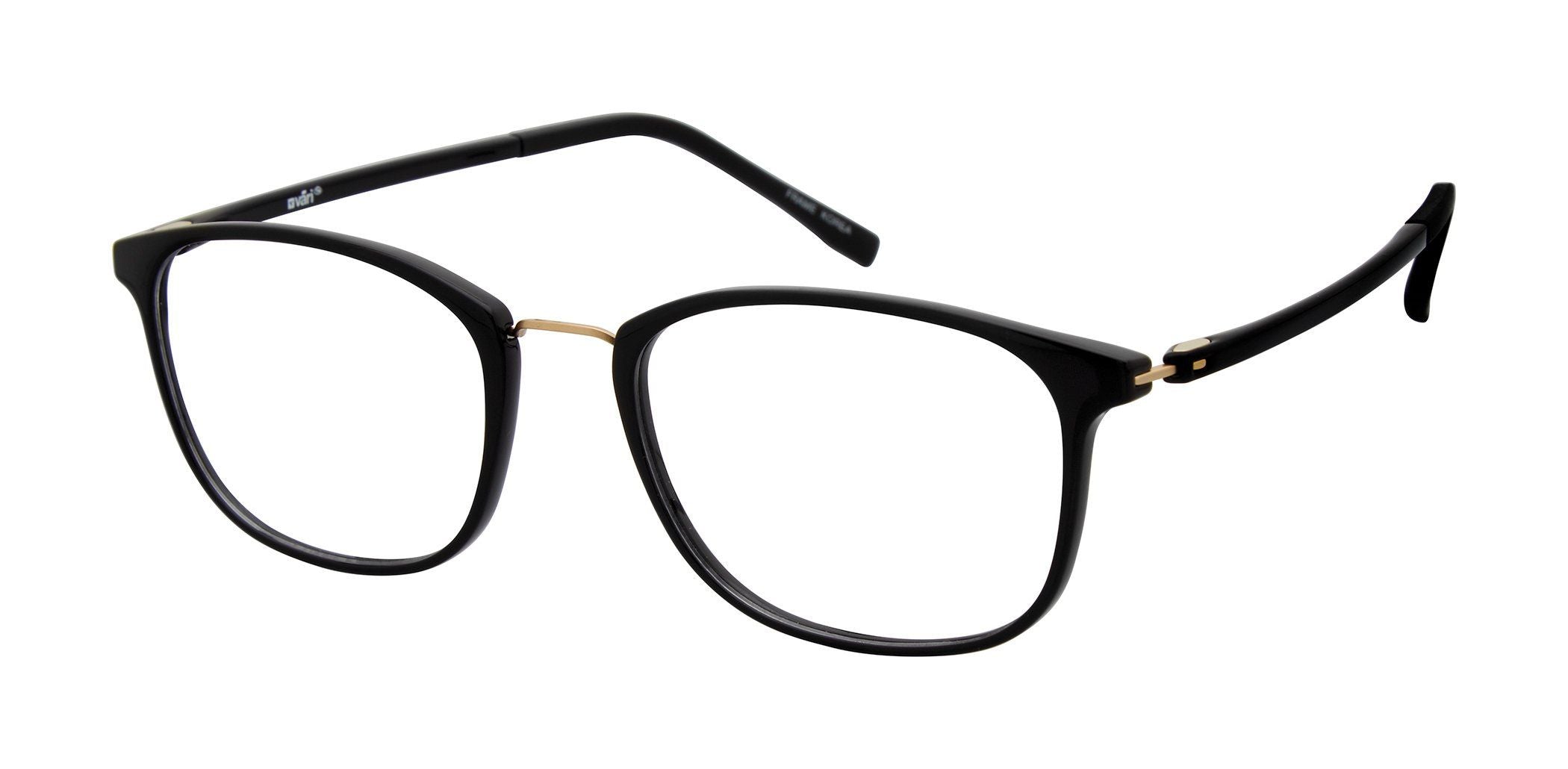 Black eyeglasses with gold trim online