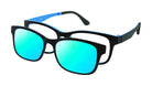 VC-1 Black Blue with Blue Mirrored Clip | Väri Eyewear