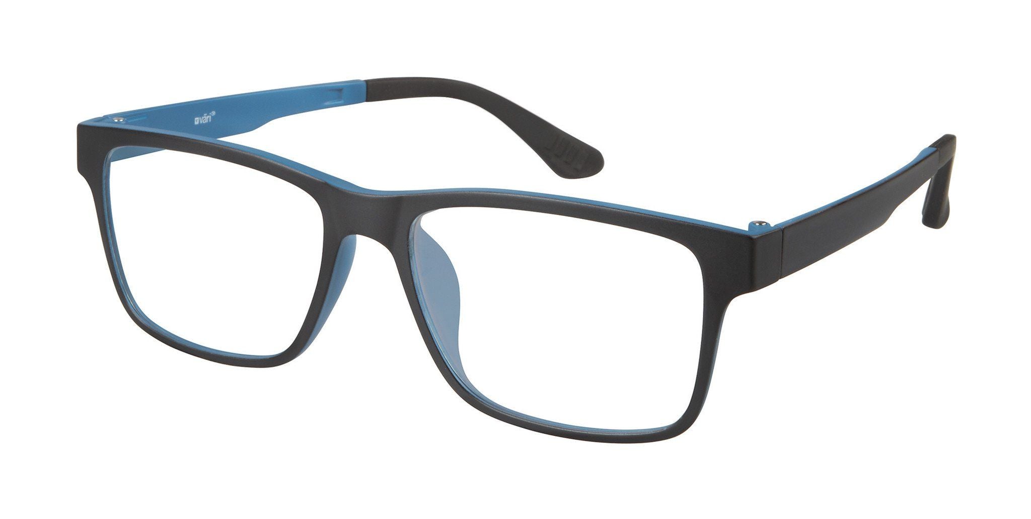 VC-2 Black Blue with Blue Mirrored Clip | Väri Eyewear