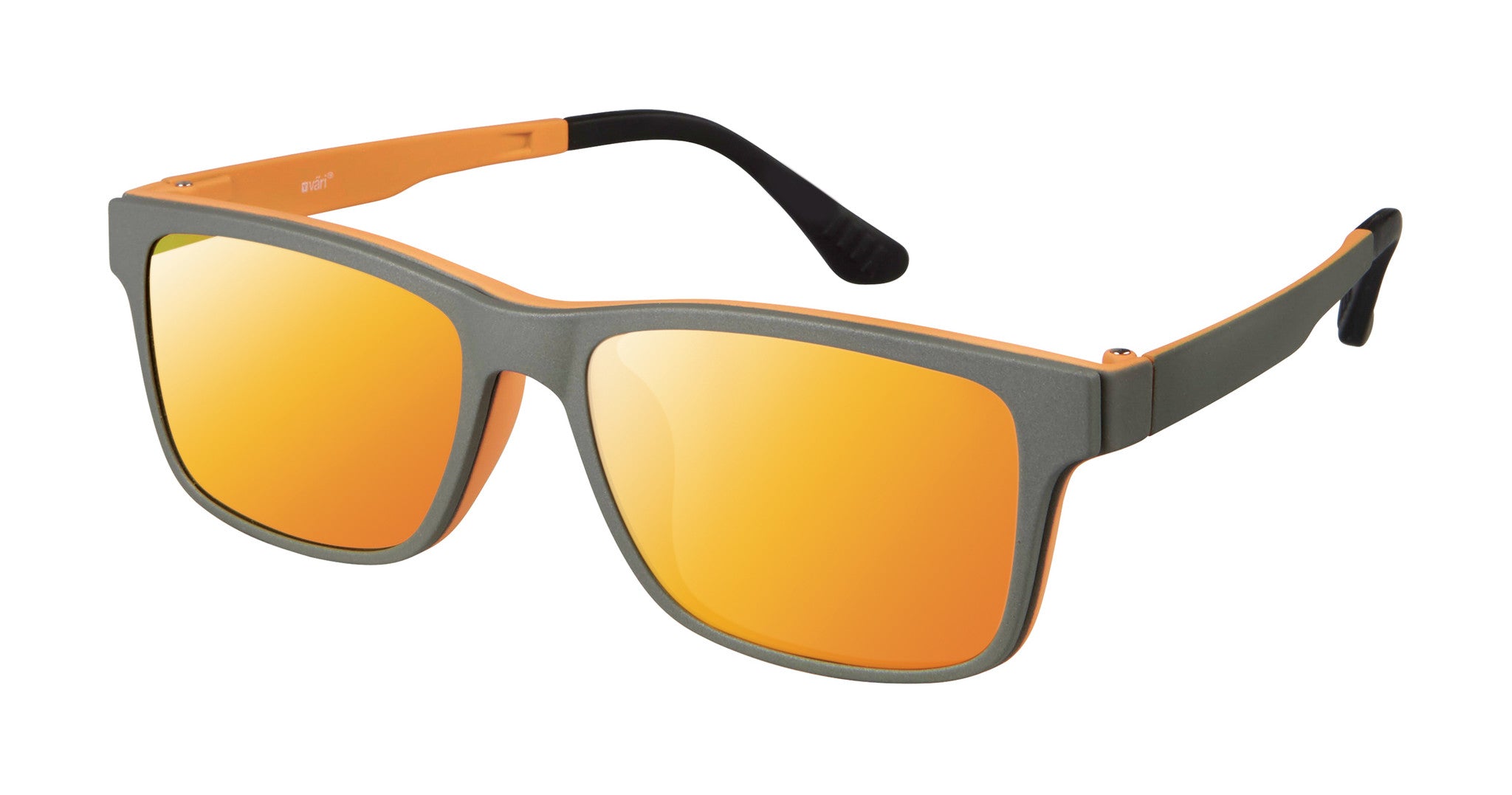 VC-2 Grey Pumpkin with Orange Mirrored Clip (Wholesale) | Väri Eyewear