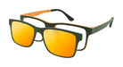 VC-2 Grey Pumpkin with Orange Mirrored Clip | Väri Eyewear